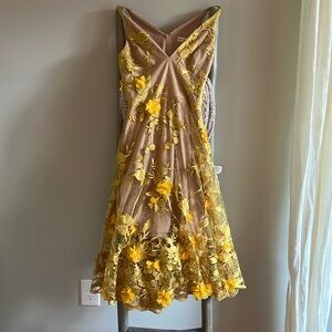 Dress the population marigold midi dress